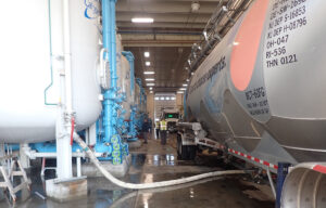 The City of Bemidji’s drinking water treatment plant undergoes a granular activated carbon (GAC) changeout to maintain effective PFAS removal. Designed by Barr, the Minnesota facility features a dual-filtration system combining greensand and GAC technologies to provide safe, clean drinking water for the community.