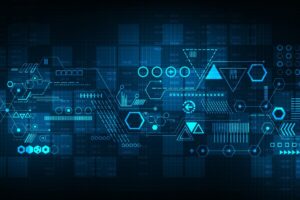 Vector abstract background shows the innovation of technology and technology concepts.