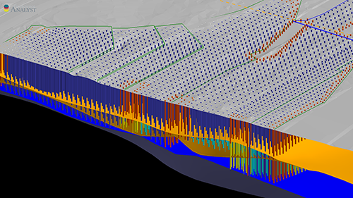 A model of the column-supported embankment system.